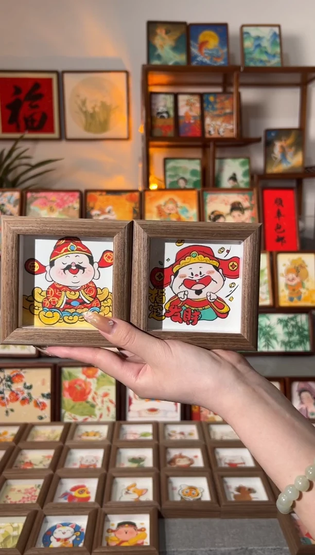 【闪购商品】国画官帽财神 指定發 手绘国画11