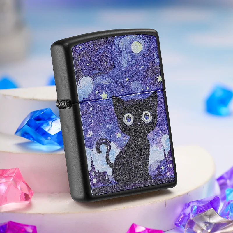 ZIPPO打火机印象猫咪防风煤油可爱星空送男生520礼物生日DYJ1