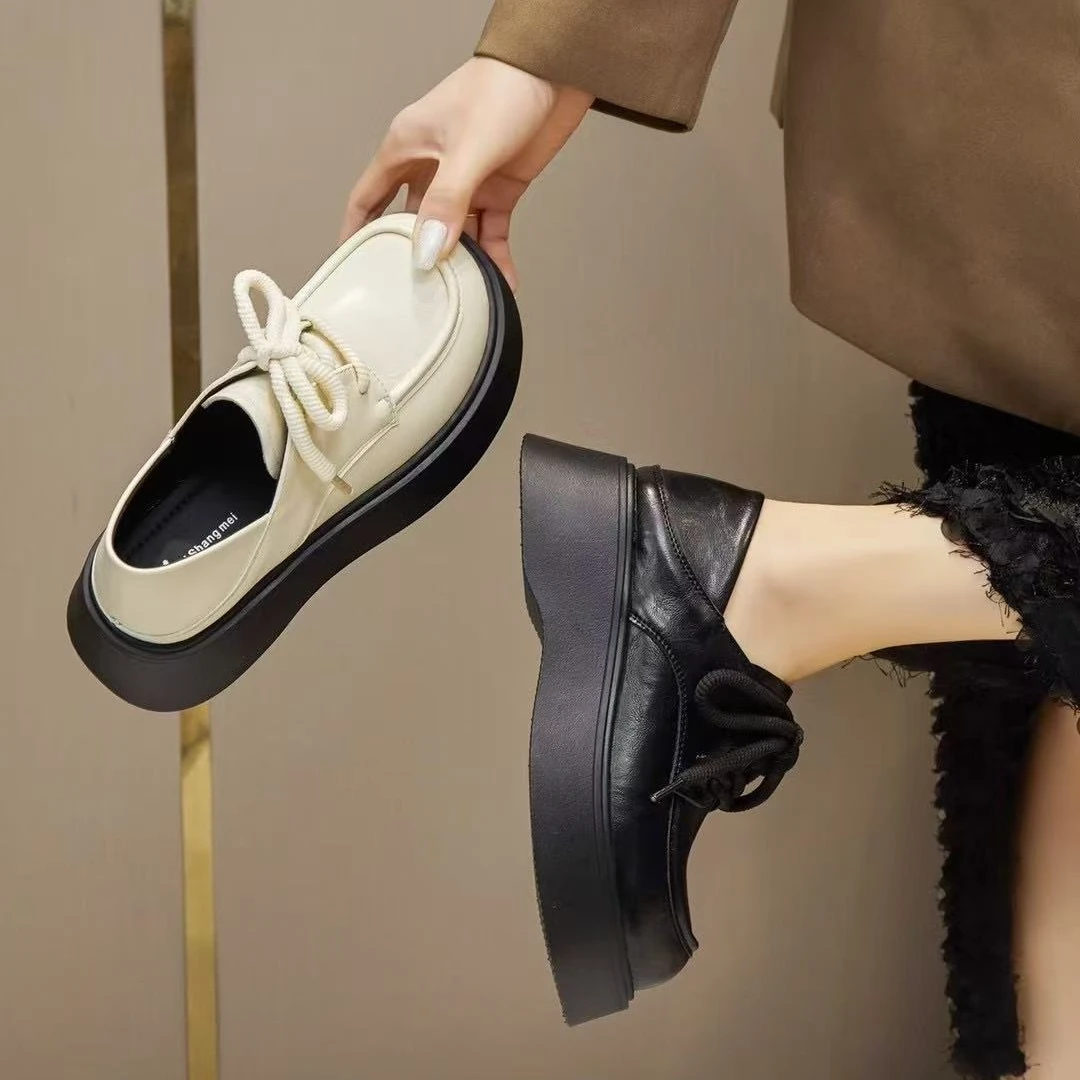 春季时尚小皮鞋英伦风软底舒适百搭款乐福单鞋H-10