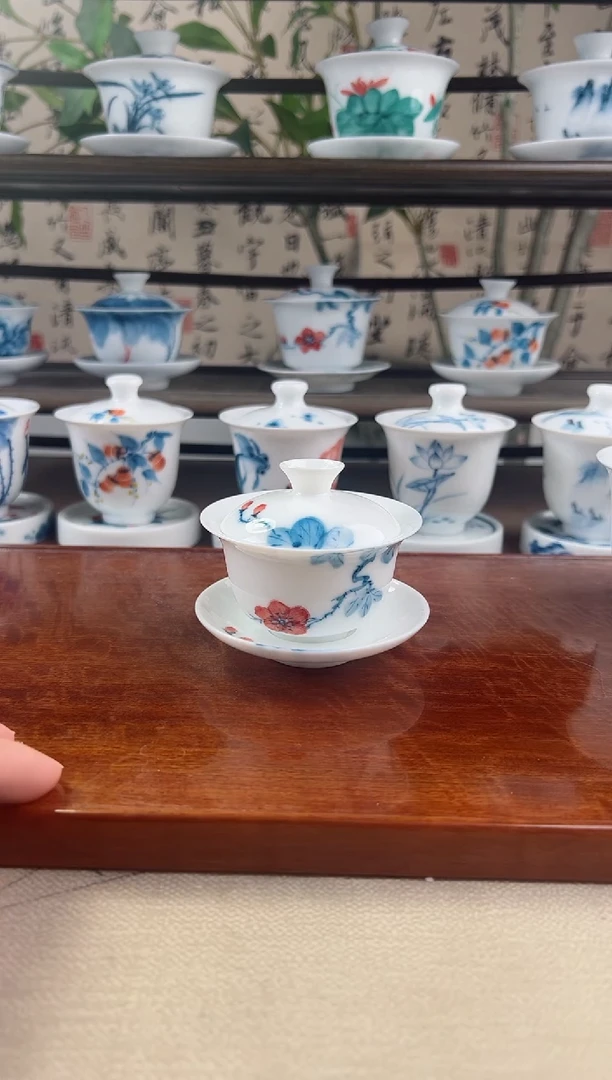 全品山茶花80ml三才盖碗