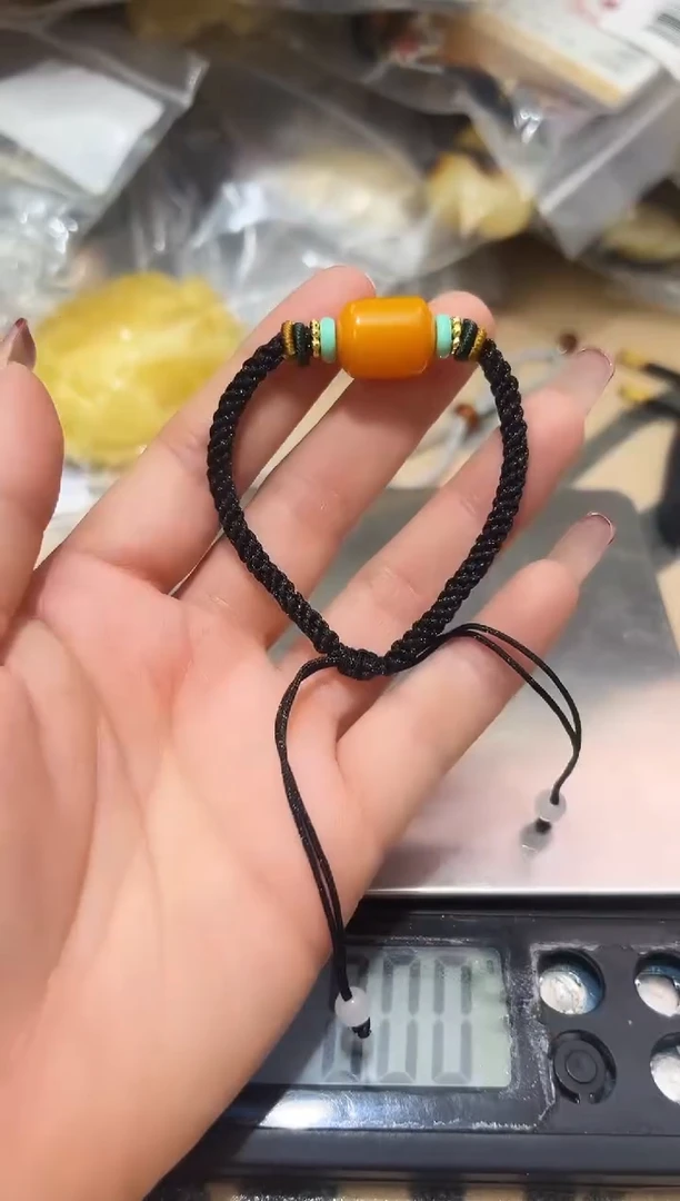 未镶嵌琥珀裸石蜜蜡手绳