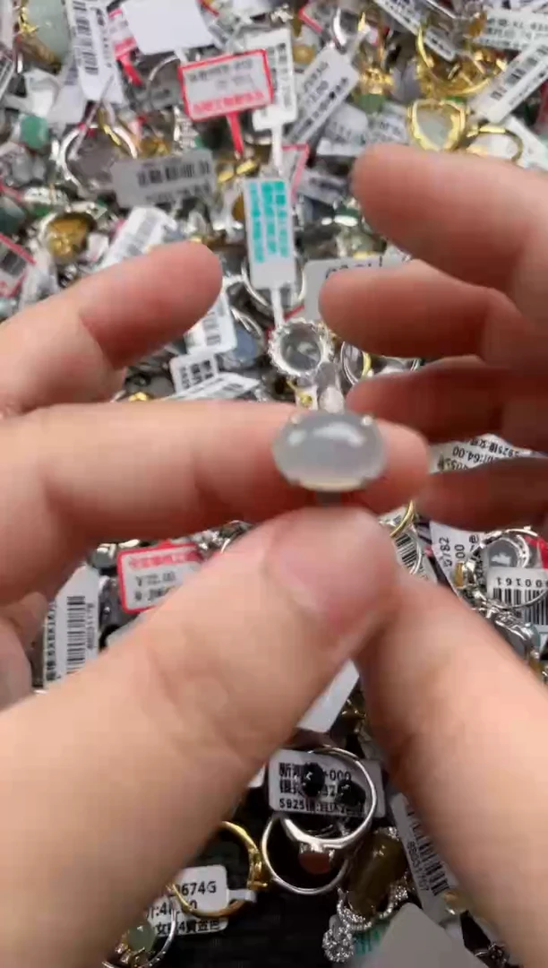 银S925镶嵌戒指翡翠2222-----1