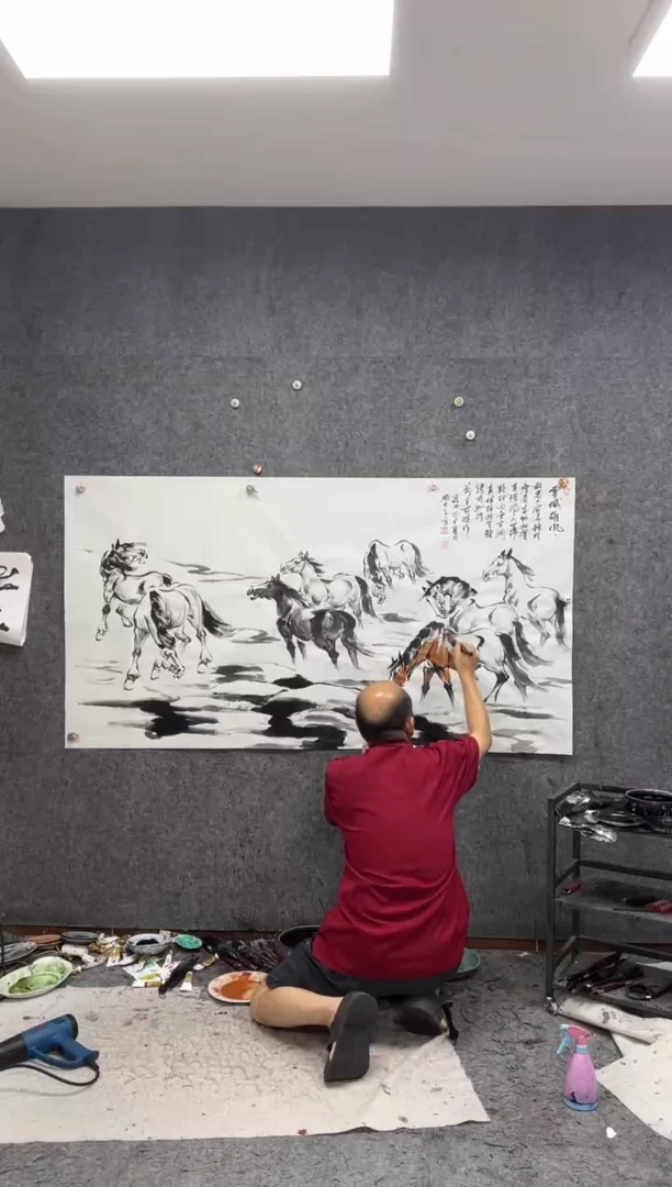 国画雪域雄风 带收藏证书