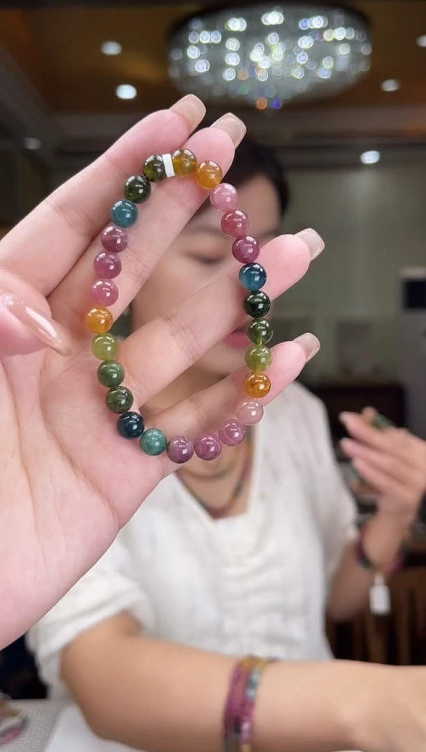 未镶嵌/碧玺手串7mm+单圈多样性发货