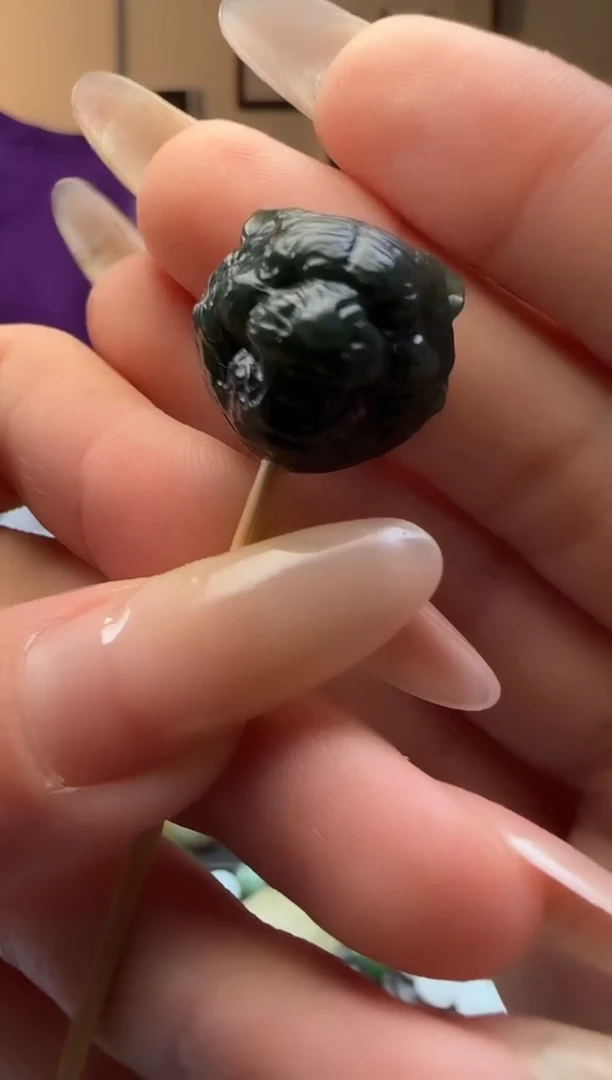 【闪购商品】和田玉青玉虎头未镶嵌单珠