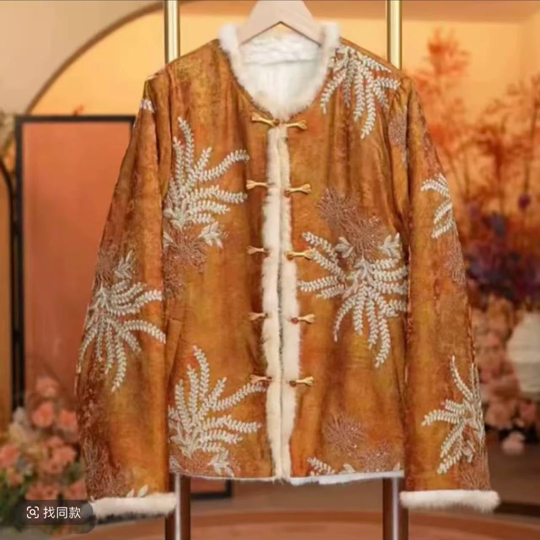 秋霜水貂毛双面双穿外套冬季