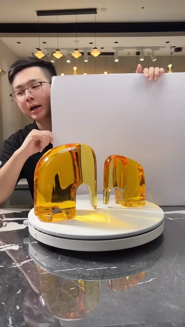 摆件巴比特美学-金色大象一组