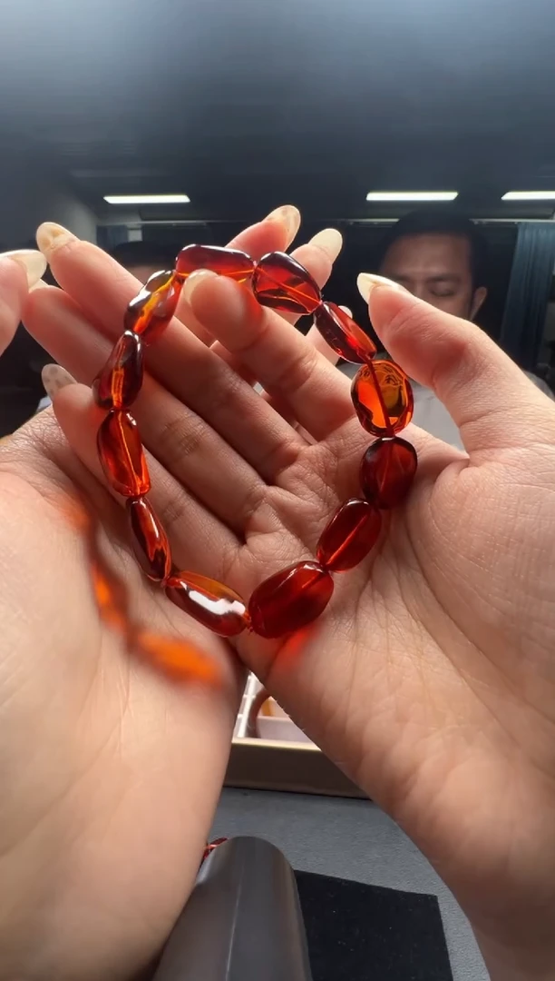 手串血珀未镶嵌缅甸珠宝严选
