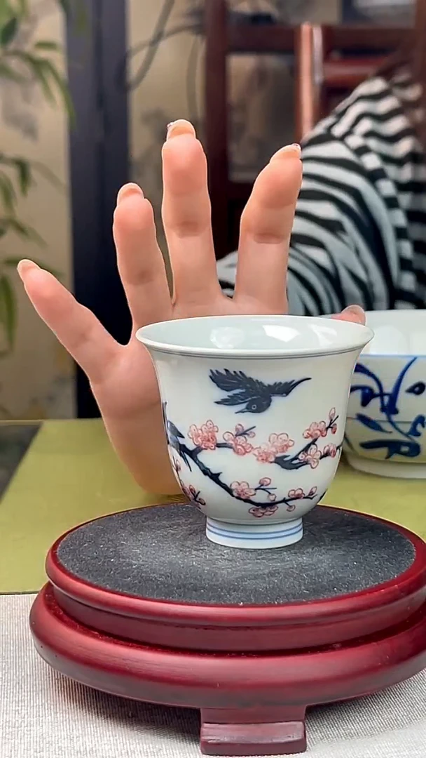 瓷片景德镇毛仔柴窑杯