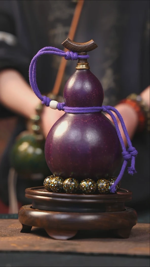 【闪购商品】YO185大漆酒葫芦不包手串及旋转底座