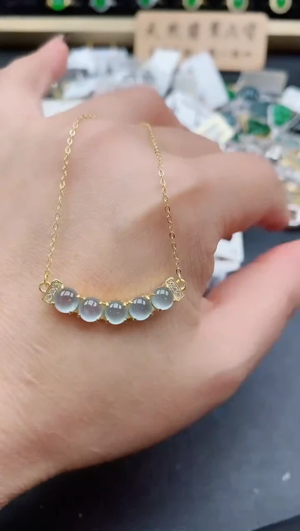 套链银S925镶嵌翡翠1