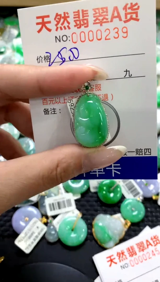 翡翠18K金镶嵌颈饰1111111111111111