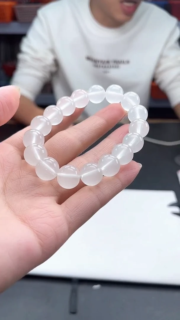 未镶嵌手串石英质玉白手串