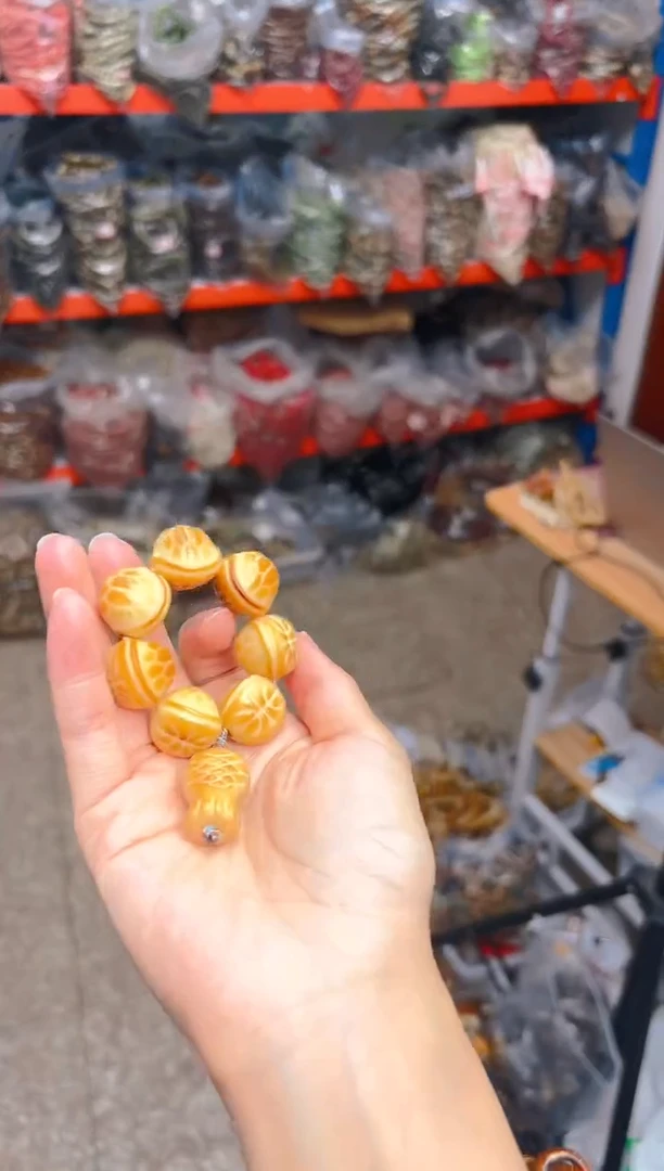 吊坠菩提根/象牙果富甲天下手捻  黄色