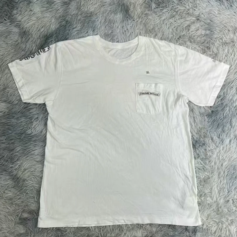 99新 Chrome Hearts/克罗心 暗纹十字架白色短袖 M码 h474