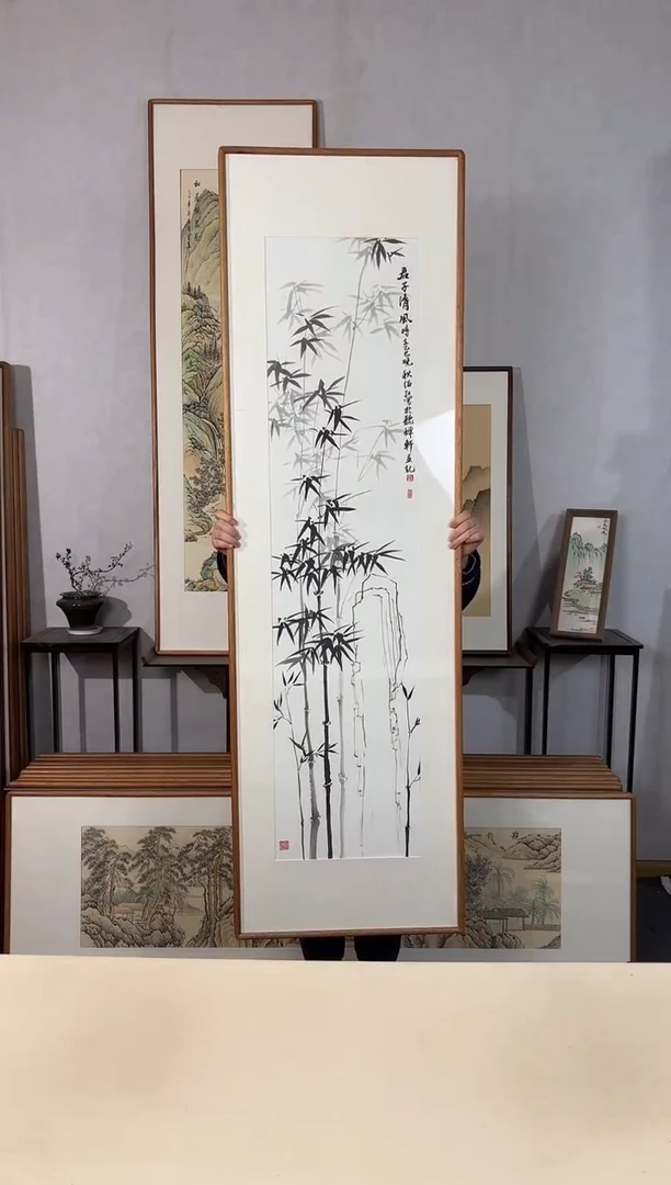 国画手绘*君子清风*52*172cm