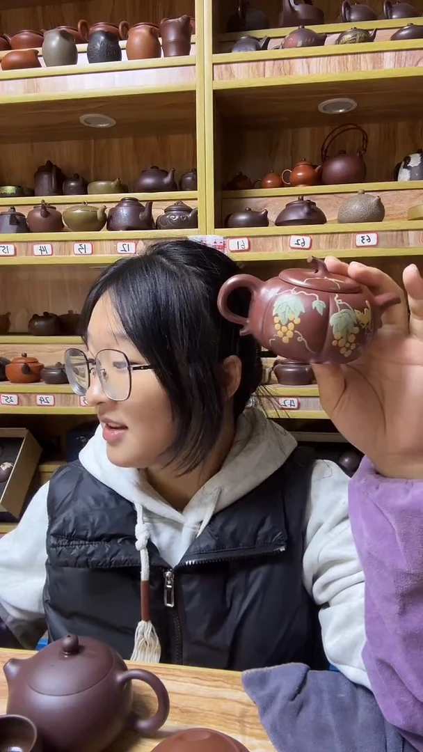 茶壶紫砂龙血砂200cc左右南瓜