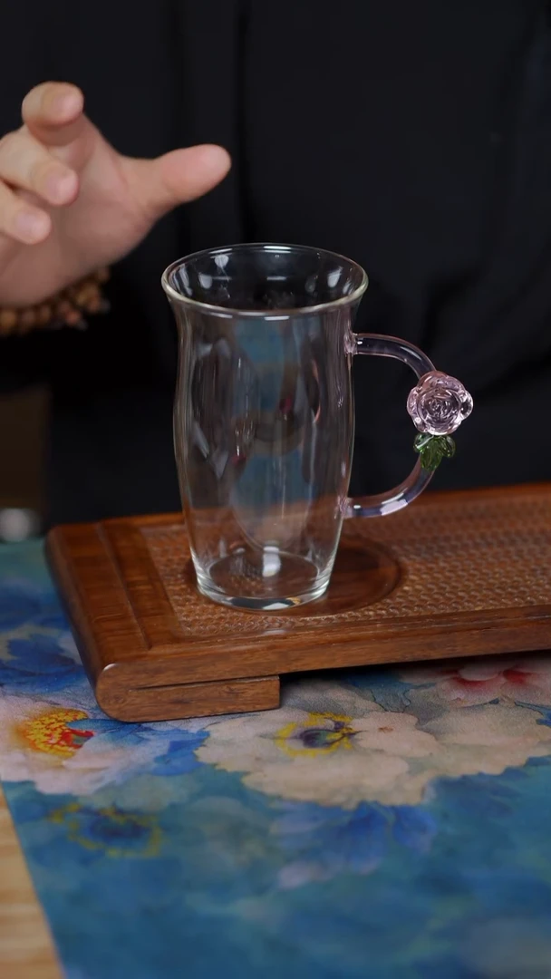 小花花 绿茶杯