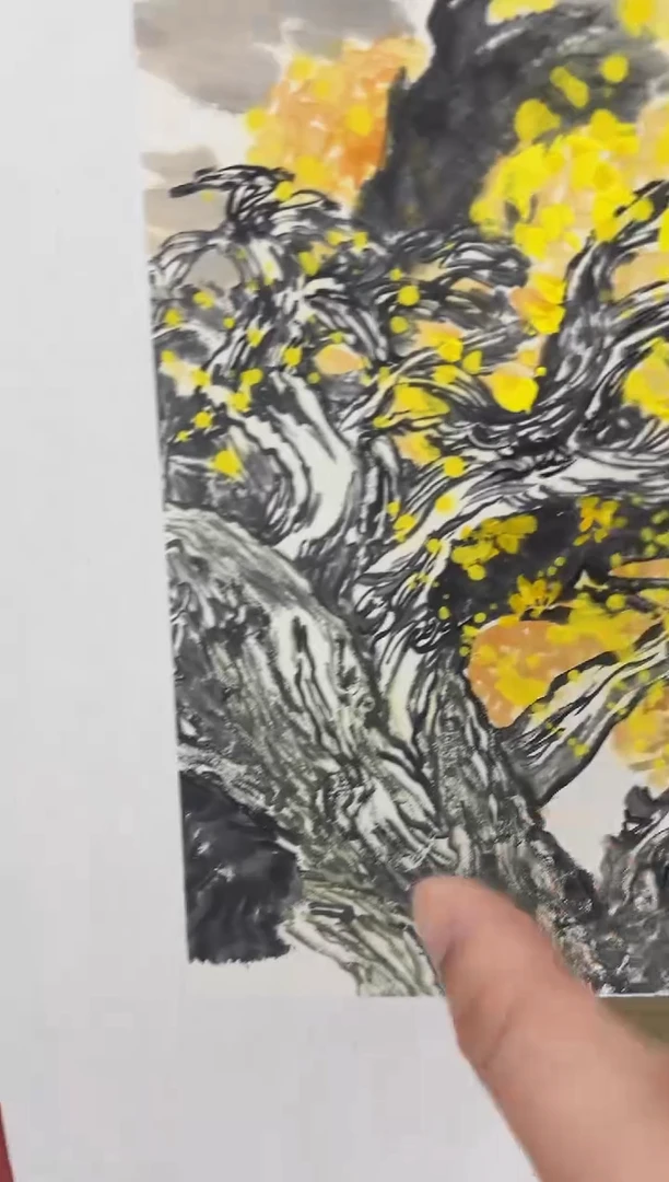 国画绘画卞增林代表作-1平尺-花鸟/胡杨