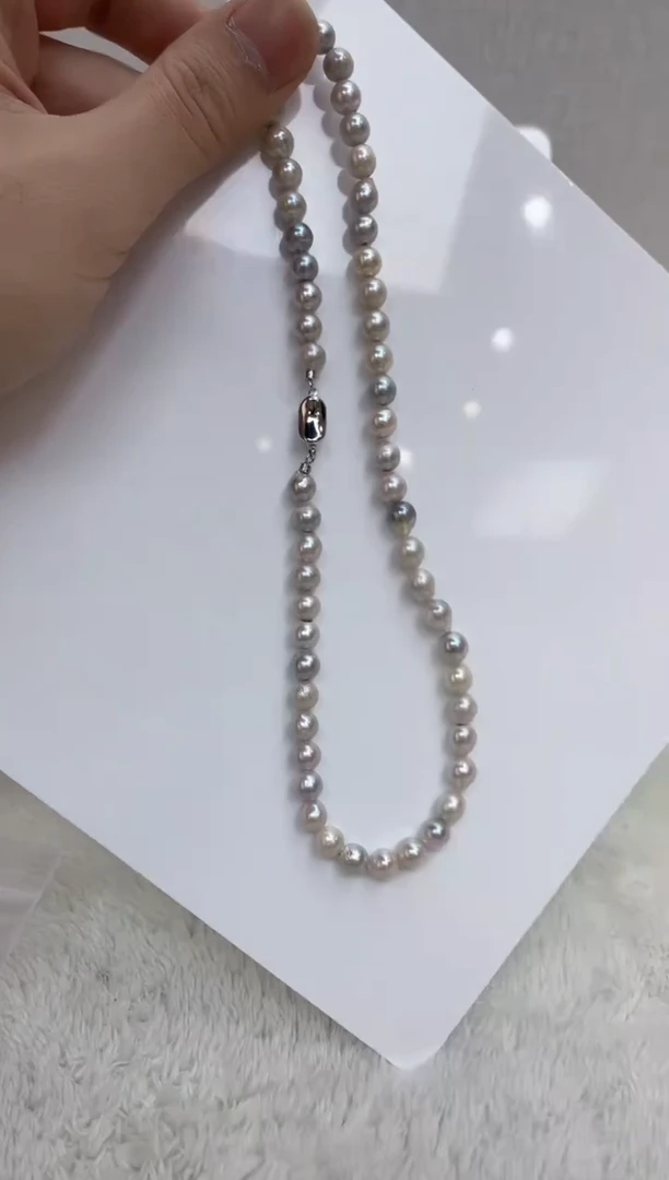 海水珍珠银S925镶嵌颈饰