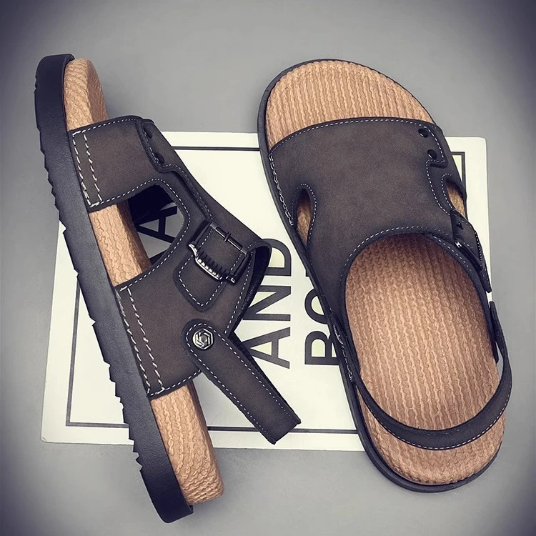 凉鞋男潮夏季外穿休闲百搭软底防滑开车凉拖鞋两穿沙滩鞋防水爆款