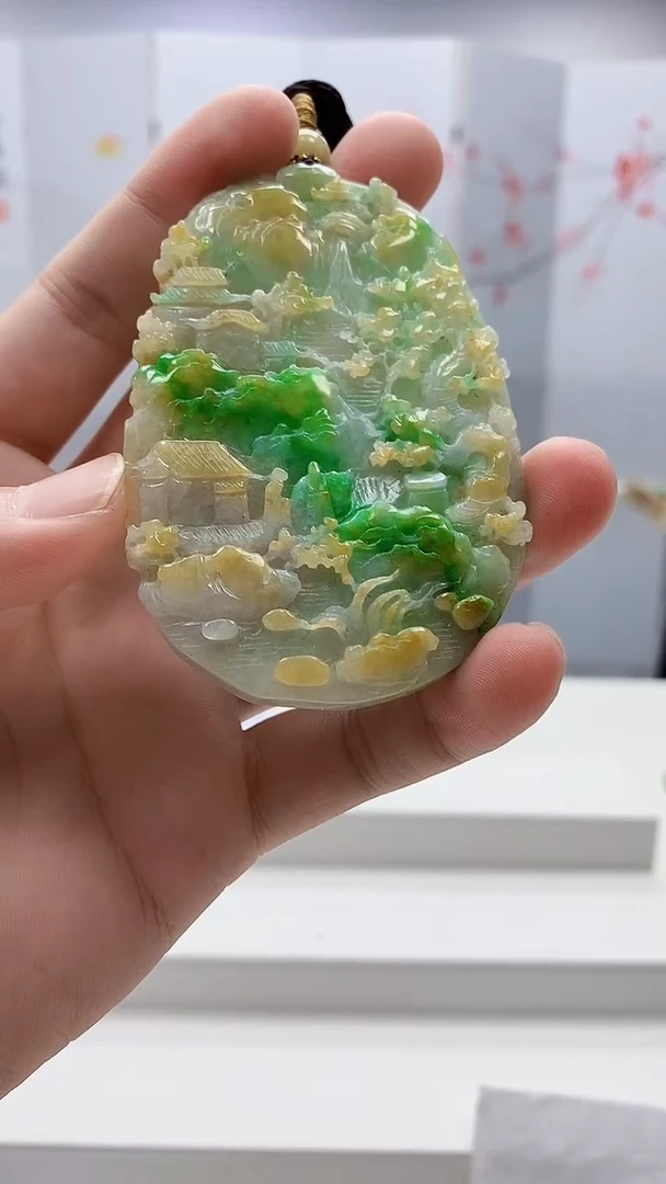 定制翡翠未镶嵌5145bb-毛货挂件29