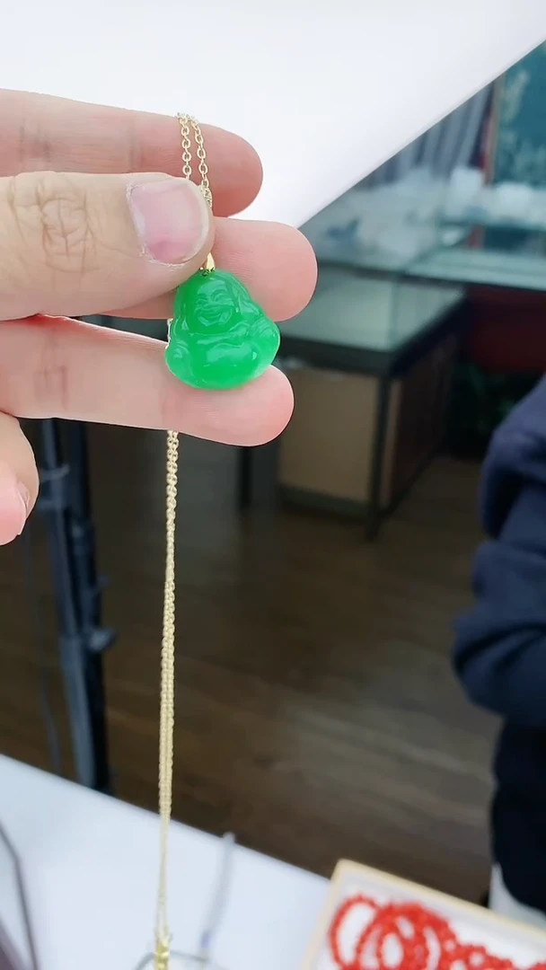 【闪购商品】翡翠颈饰14K金镶嵌D16吊坠