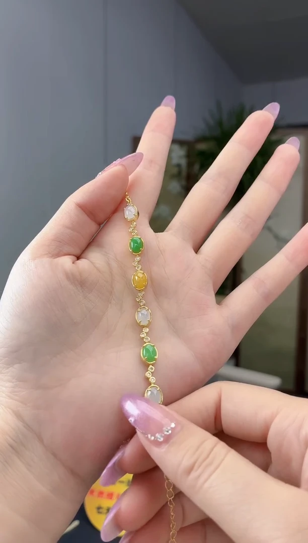 银S925镶嵌手链翡翠11111111