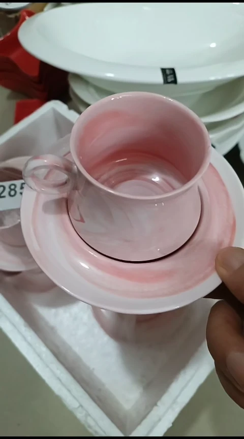 瓷285大号咖啡杯碟5套