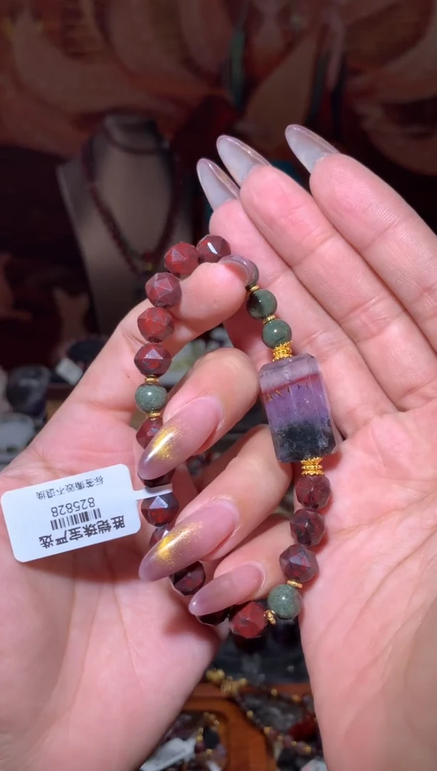 未镶嵌珠宝半成品水晶极光无事牌DIY手串