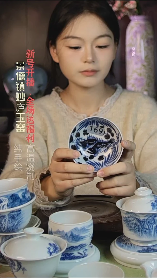 盘陶妙庐玉窑鱼澡普洱169大瑕