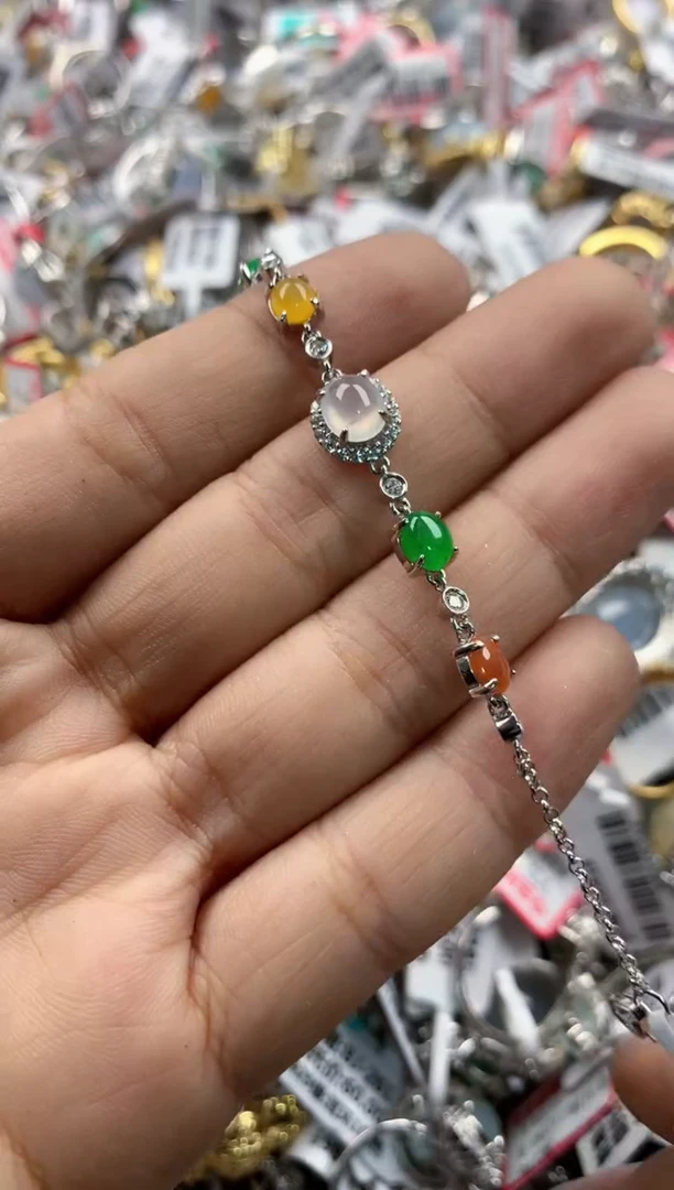 银S925镶嵌戒指翡翠14     3