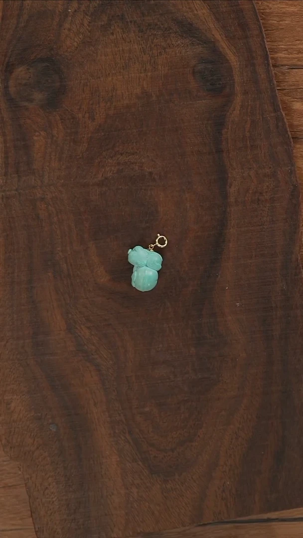 【闪购商品】绿松石吊坠18K金镶嵌S1225