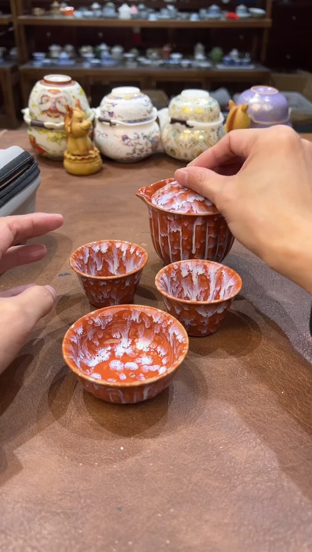 真的很便宜会开片的旅行茶具