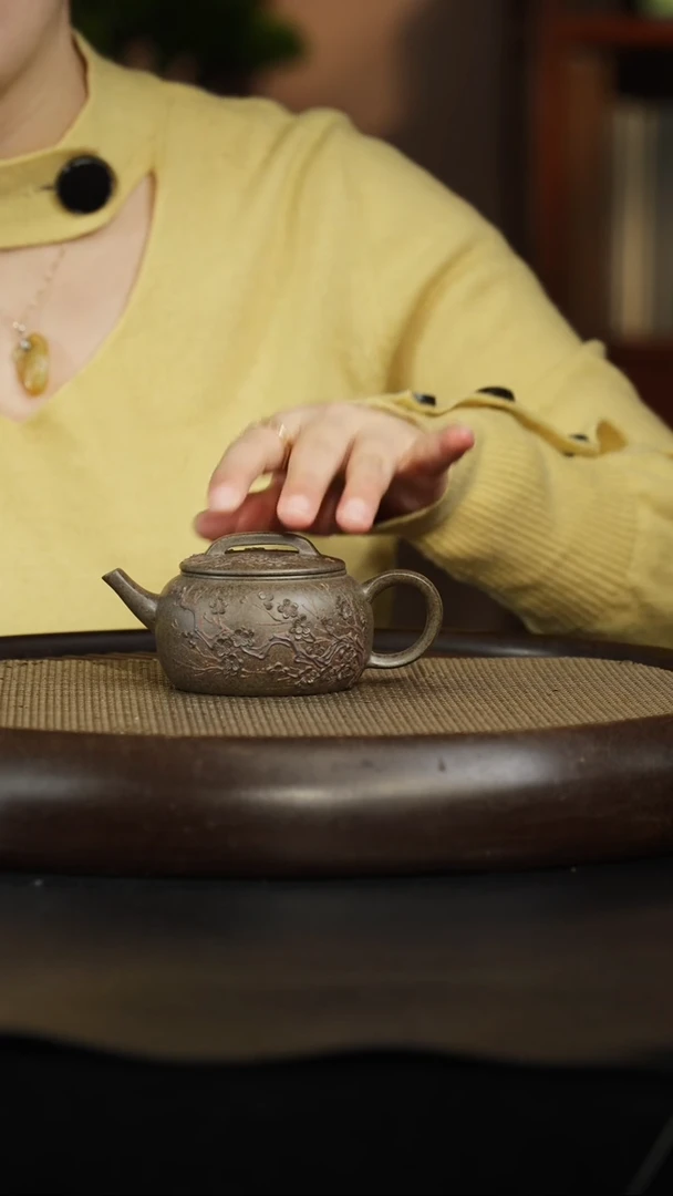 茶壶紫砂紫砂壶17 柴烧蟹壳青