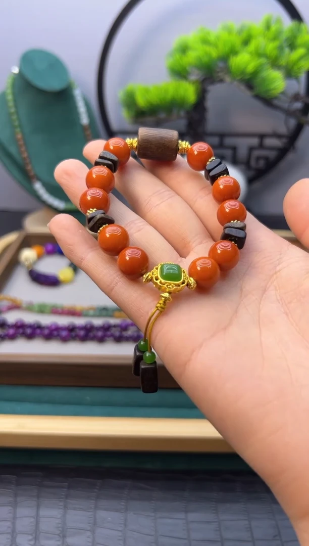 【闪购商品】蜜蜡手链14K金镶嵌S210