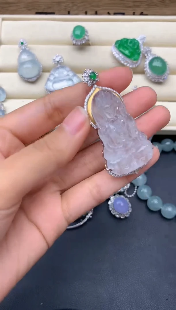 【闪购商品】翡翠颈饰18K金镶嵌412-中国好珍宝