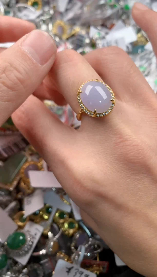 银S925镶嵌戒指翡翠111   9