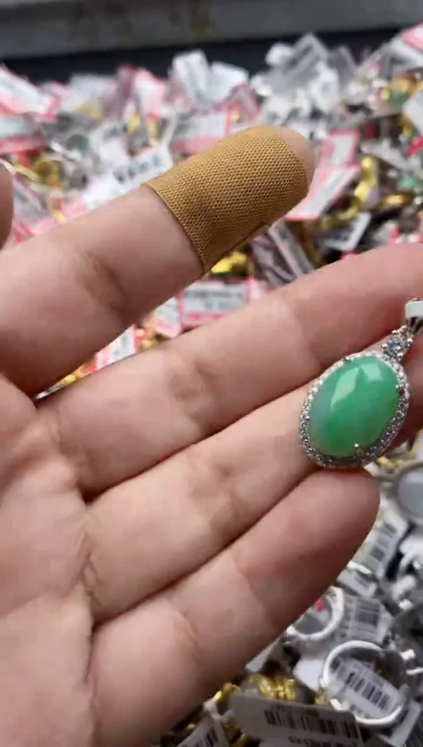 【闪购商品】翡翠戒指银S925镶嵌333333---3