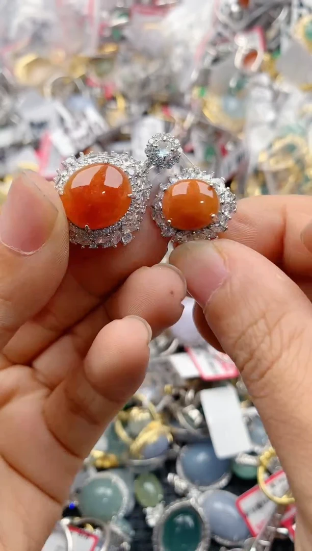 银S925镶嵌戒指翡翠333                2