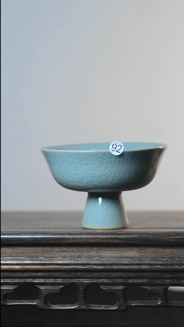 92号全品高足杯清凉寺汝瓷