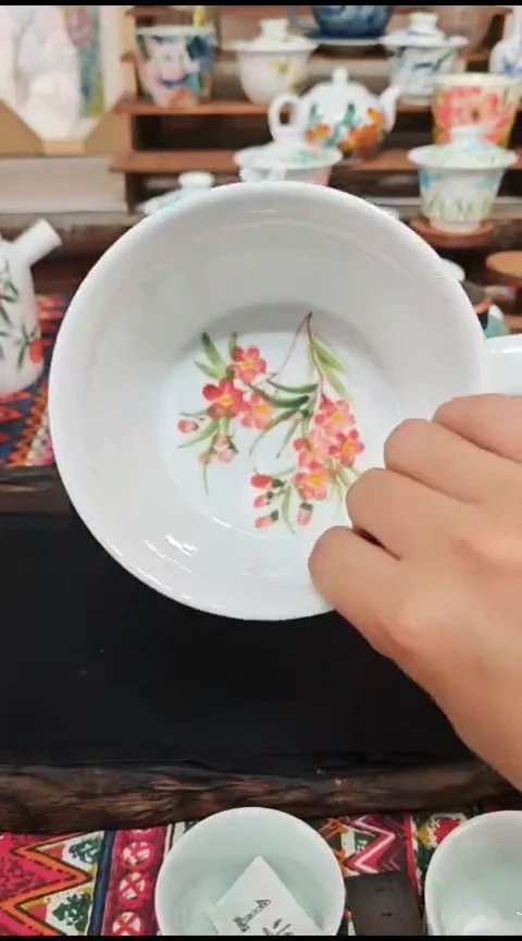 瓷片陶瓷高端国画手工釉下陶瓷浮力价