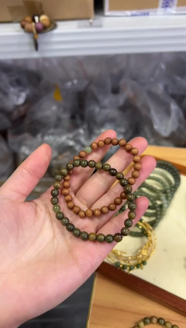 【闪购商品】檀香木手串未镶嵌老檀香木绿檀木和田款[220]