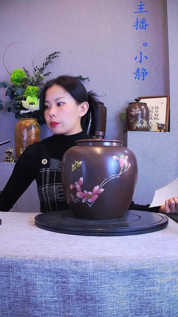全手工紫陶茶罐精磨052