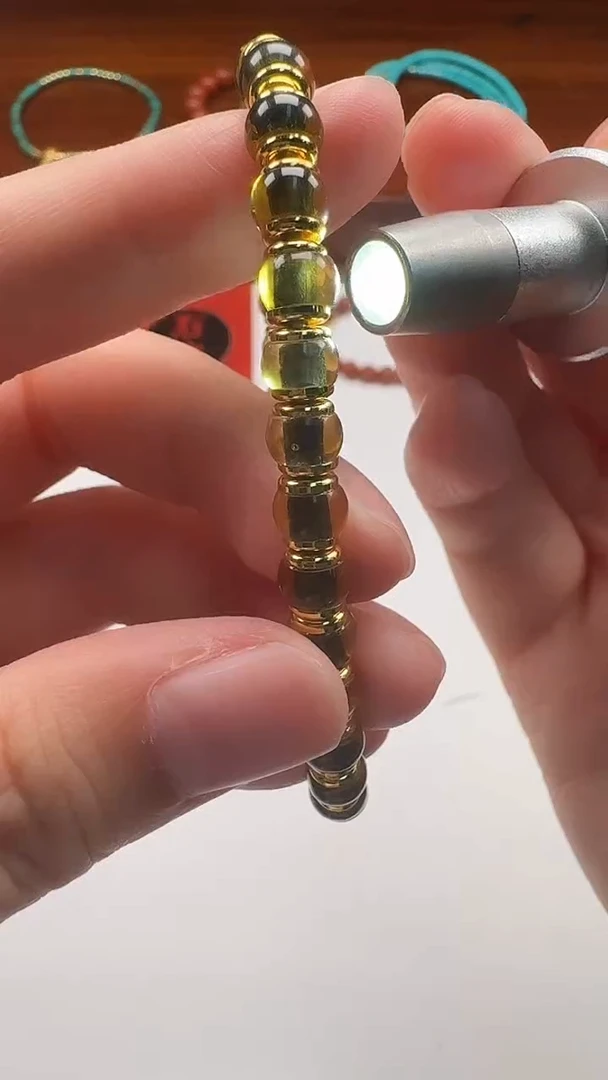 裸石蓝珀未镶嵌幸***～手串手串