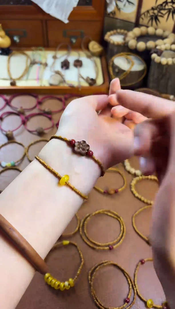 手串桃核单圈竹节七宝福禄