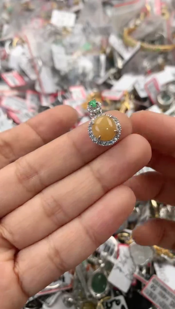 银S925镶嵌戒指翡翠111              7