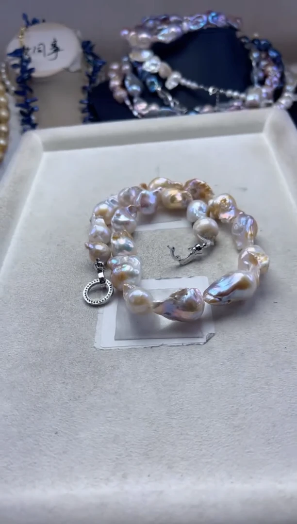 未镶嵌毛衣链淡水珍珠【纯恬饰品】