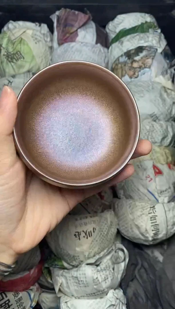 茶盏糖果 禅定 粉紫 盏三疯建盏茶器