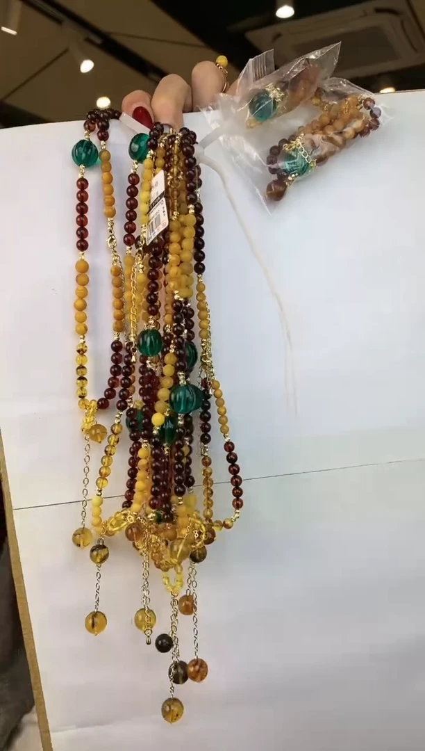 【闪购商品】琥珀颈饰未镶嵌多样性发一